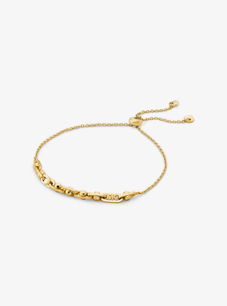 Michaelkors Astor Precious Metal-Plated Sterling Silver Link Slider Douradas | SN-MK27735