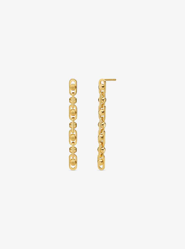Michaelkors Astor Precious Metal-Plated Sterling Silver Link Drop Douradas | SN-MK27776