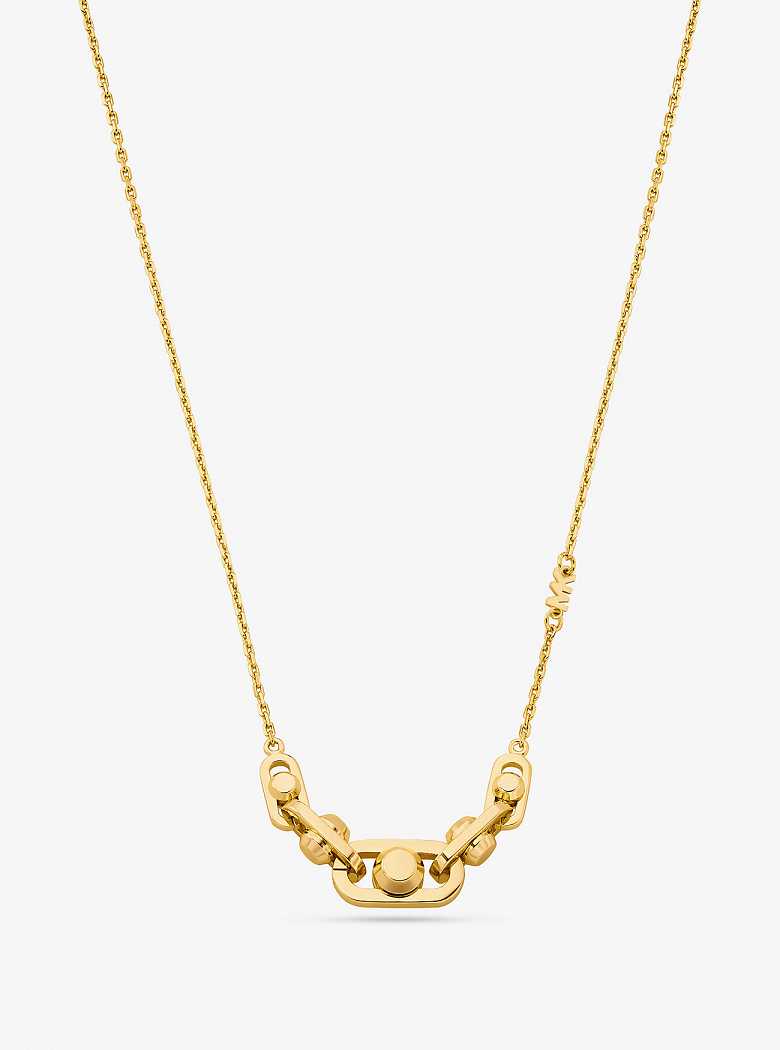 Michaelkors Astor Precious Metal-Plated Sterling Silver Link Douradas | SN-MK27793