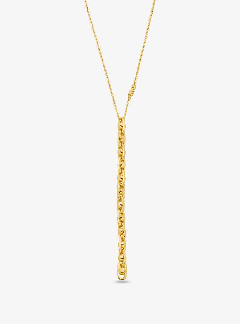 Michaelkors Astor Small Precious Metal-Plated Sterling Silver Link Douradas | SN-MK27821