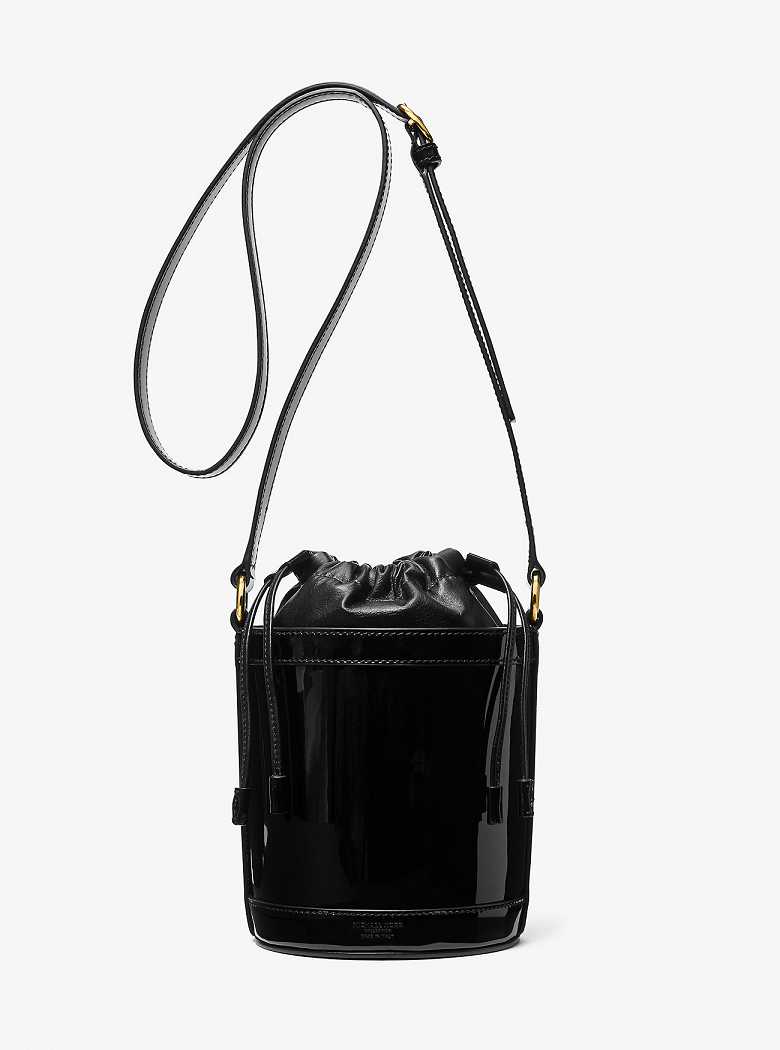 Michaelkors Audrey Medium Patent Leather Pretas | SN-MK27373