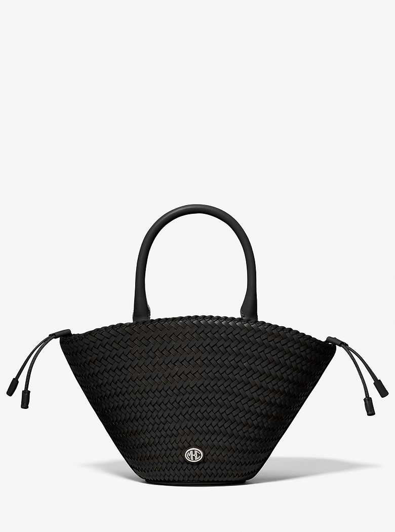 Michaelkors Audrey Woven Leather Pretas | SN-MK27052