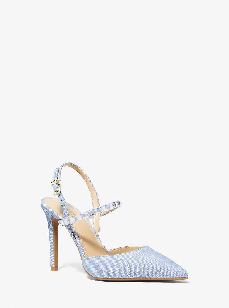 Michaelkors Ava Flex Embellished Denim Azuis Multicoloridas | SN-MK27625