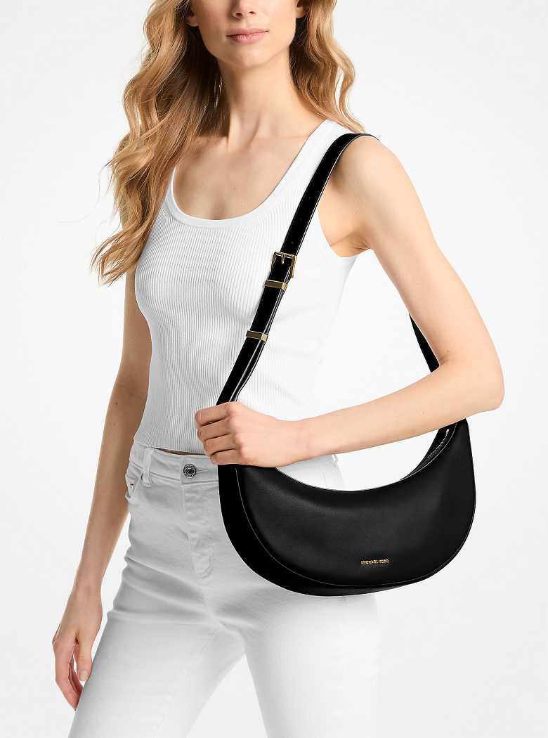 Michaelkors Avra Medium Leather Pretas | SN-MK27226