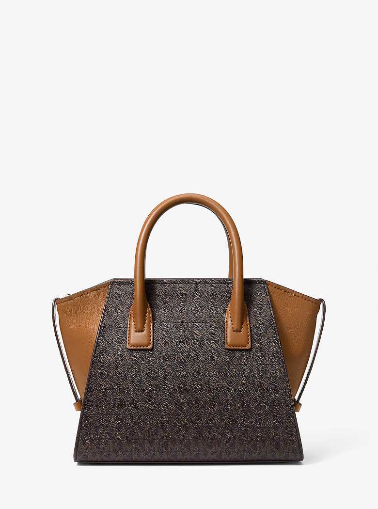 Michaelkors Avril Small Logo Top-Zip Marrom | SN-MK27364