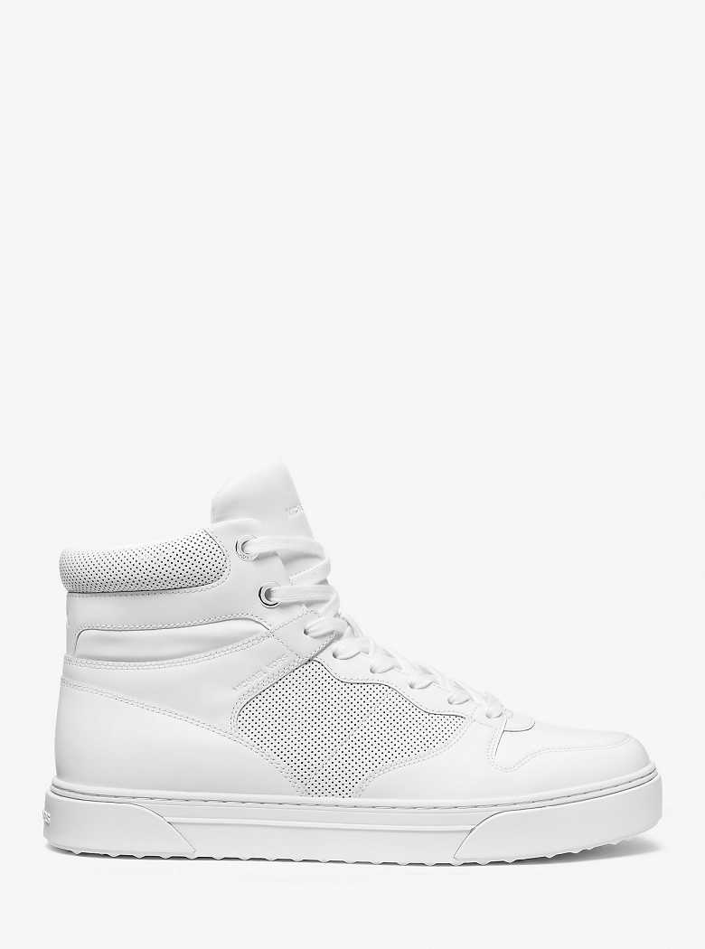 Michaelkors Barett Leather High-Top Branco | SN-MK28233