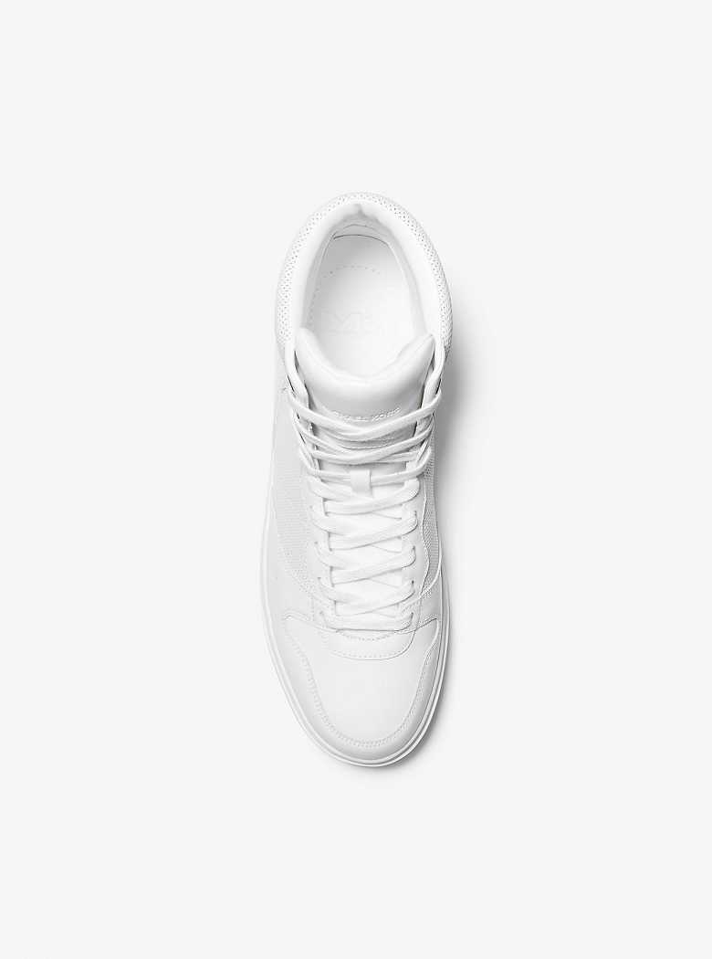 Michaelkors Barett Leather High-Top Branco | SN-MK28233