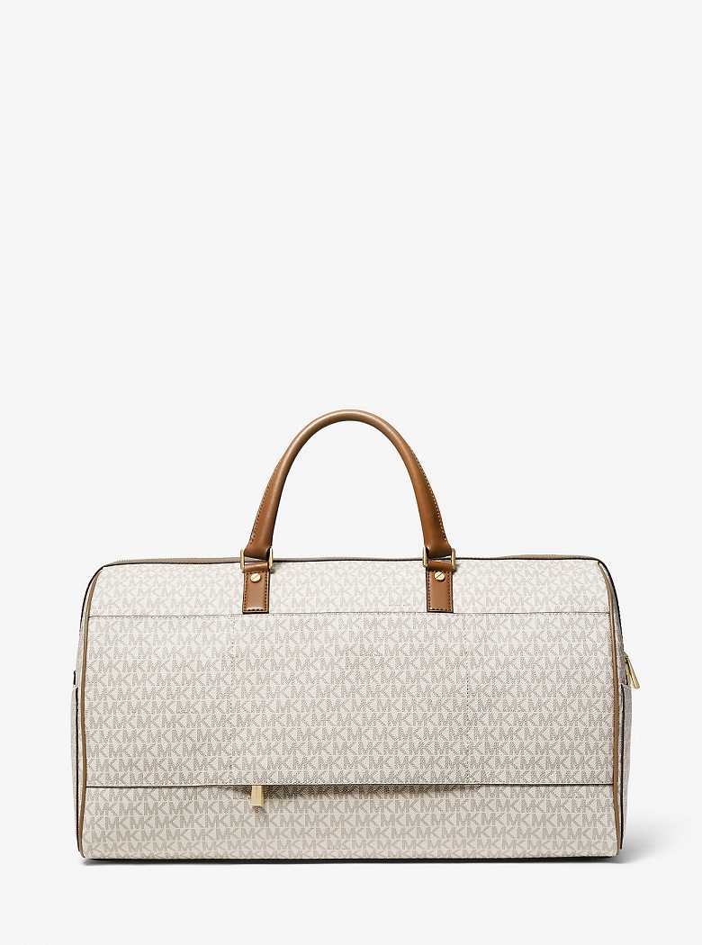 Michaelkors Bedford Travel Extra-Large Logo Stripe Luz Amarelas | SN-MK28166