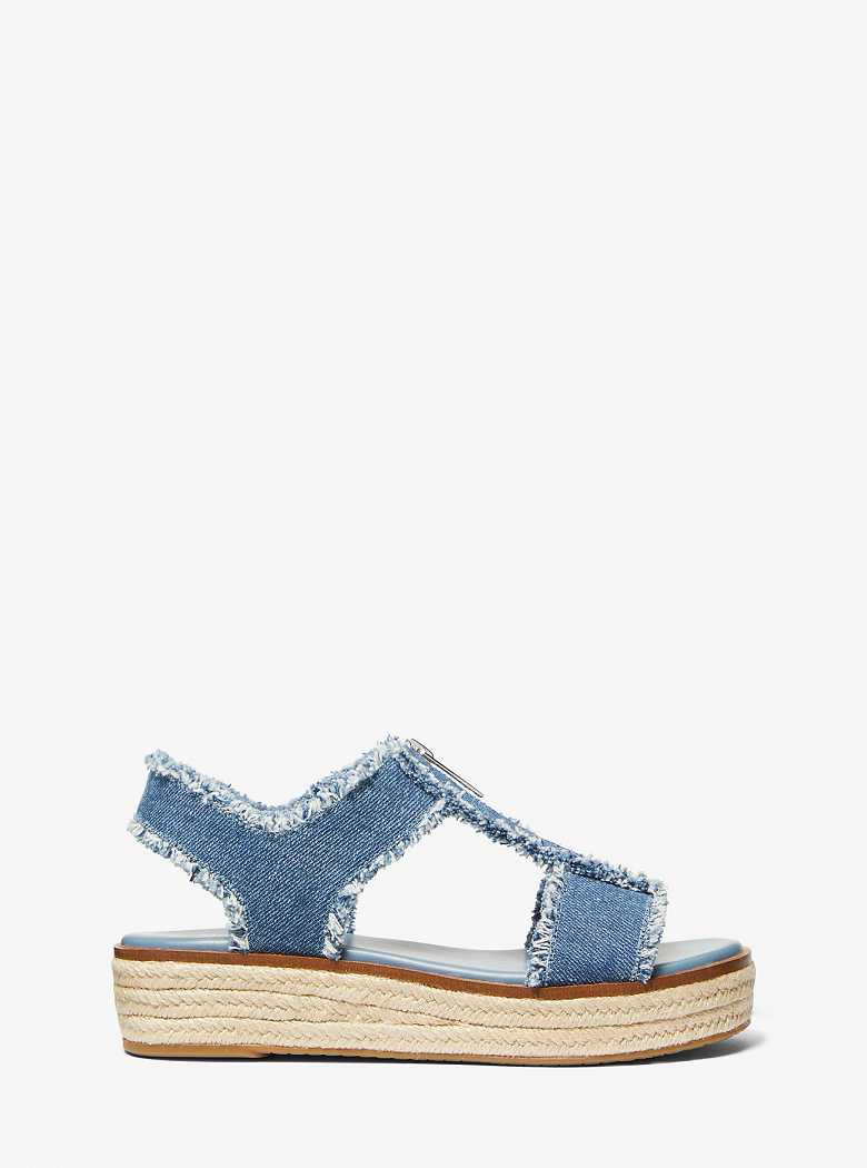 Michaelkors Berkley Frayed Denim Azuis | SN-MK27517