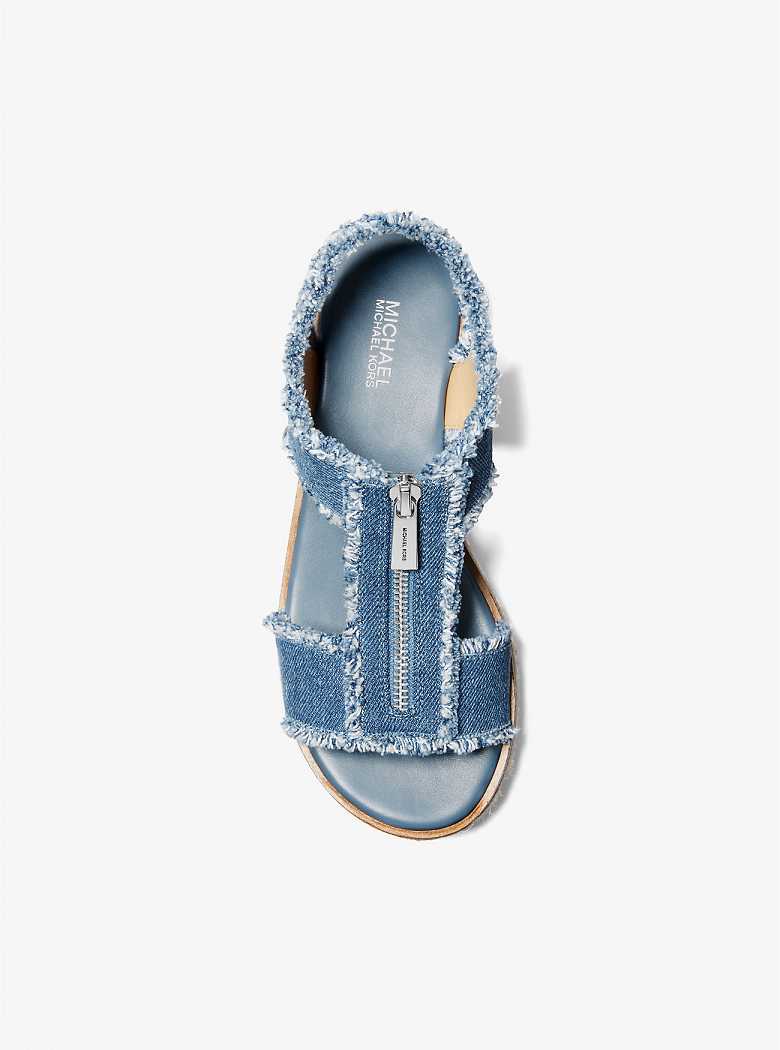 Michaelkors Berkley Frayed Denim Azuis | SN-MK27517
