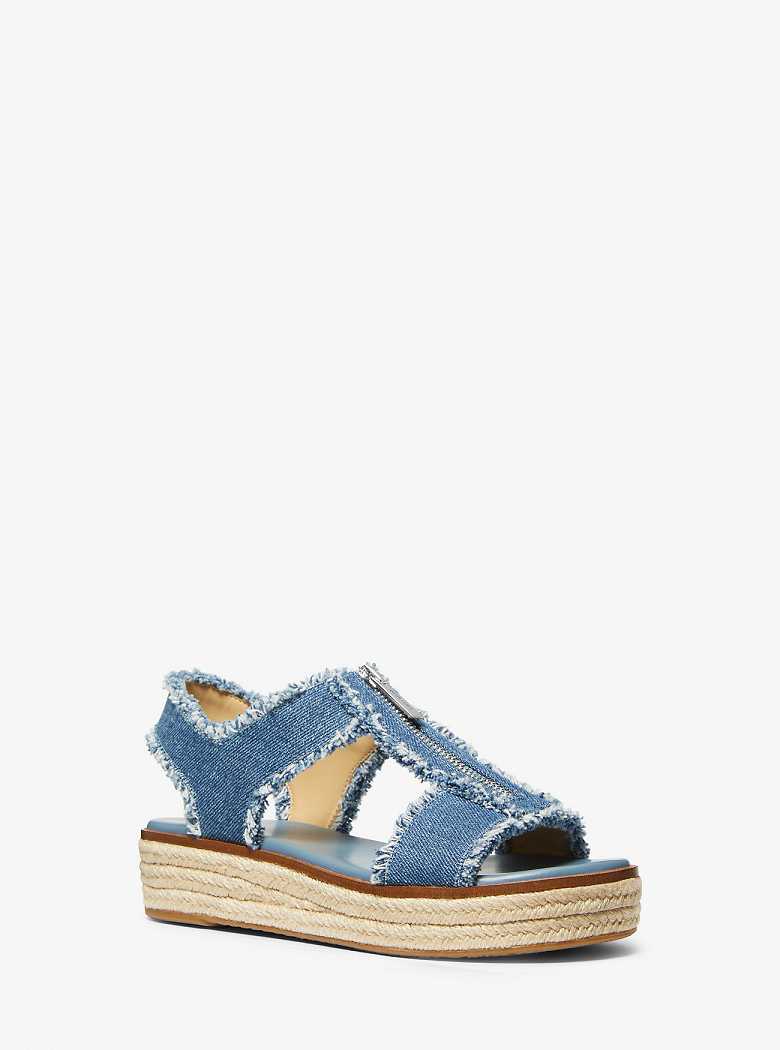 Michaelkors Berkley Frayed Denim Azuis | SN-MK27517