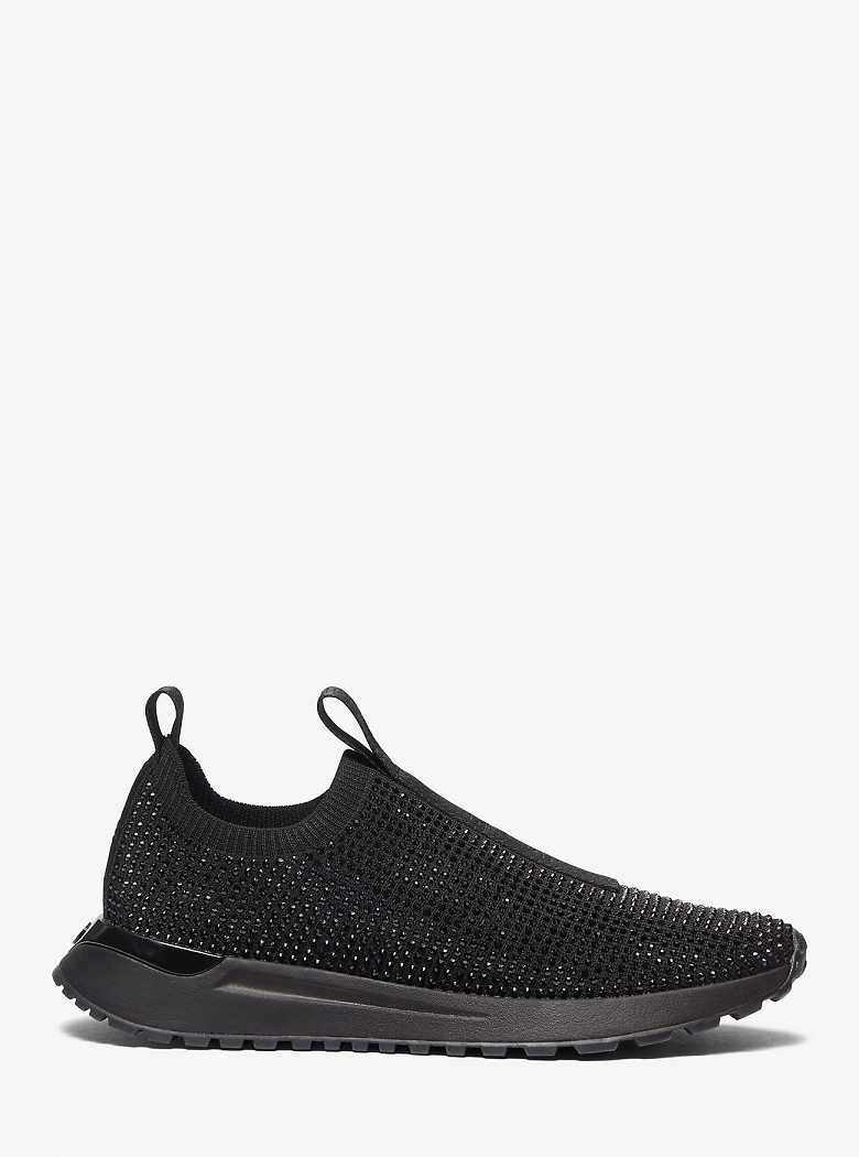 Michaelkors Bodie Embellished Stretch Knit Slip-On Pretas Pretas | SN-MK27469