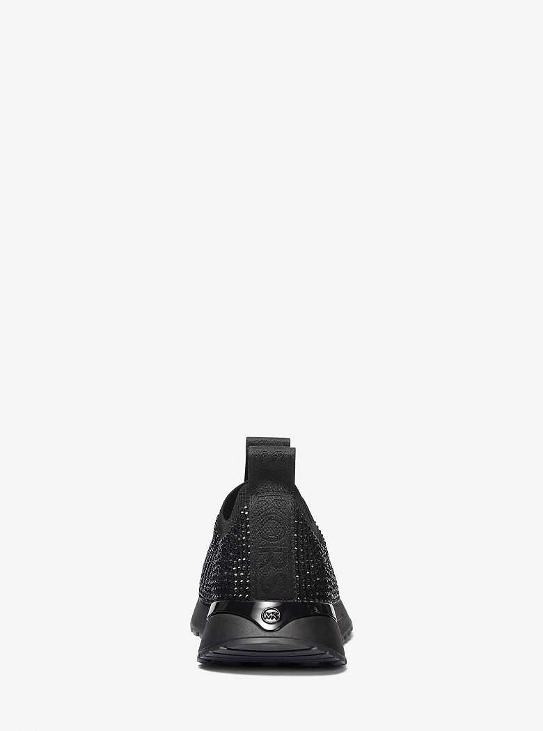 Michaelkors Bodie Embellished Stretch Knit Slip-On Pretas Pretas | SN-MK27469