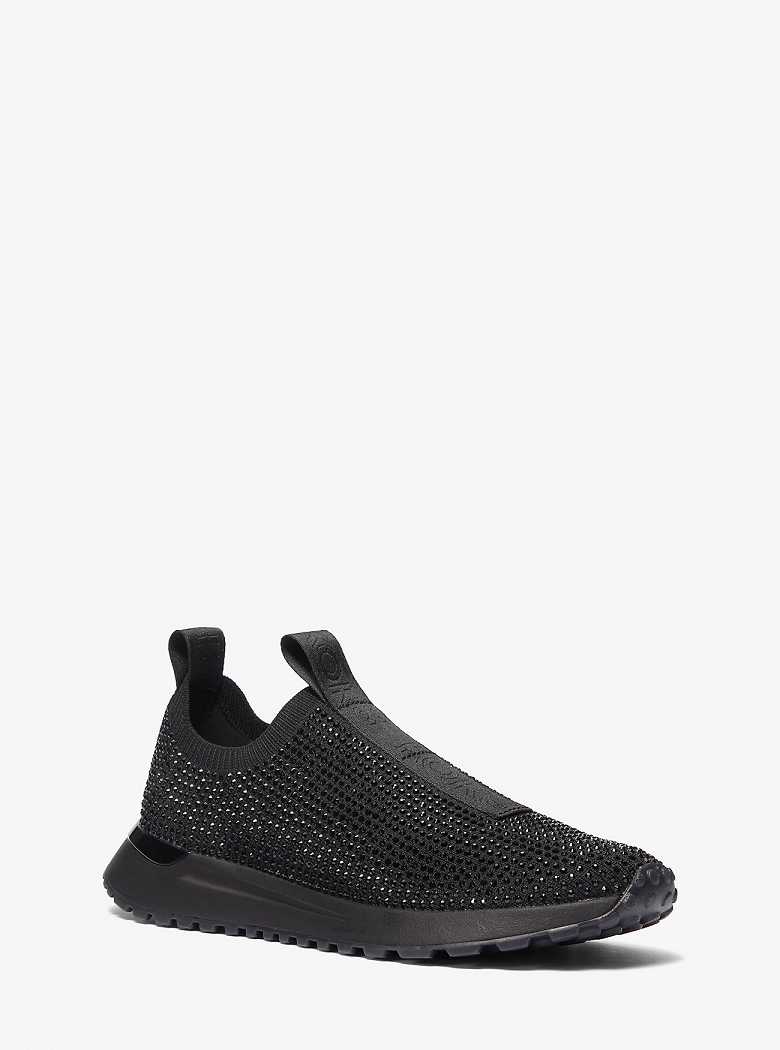 Michaelkors Bodie Embellished Stretch Knit Slip-On Pretas Pretas | SN-MK27469