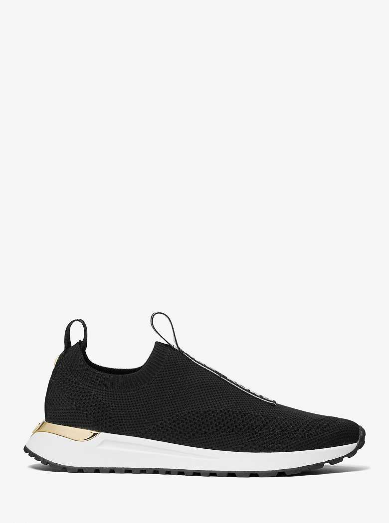 Michaelkors Bodie Logo Tape Mesh Slip-On Pretas | SN-MK27451