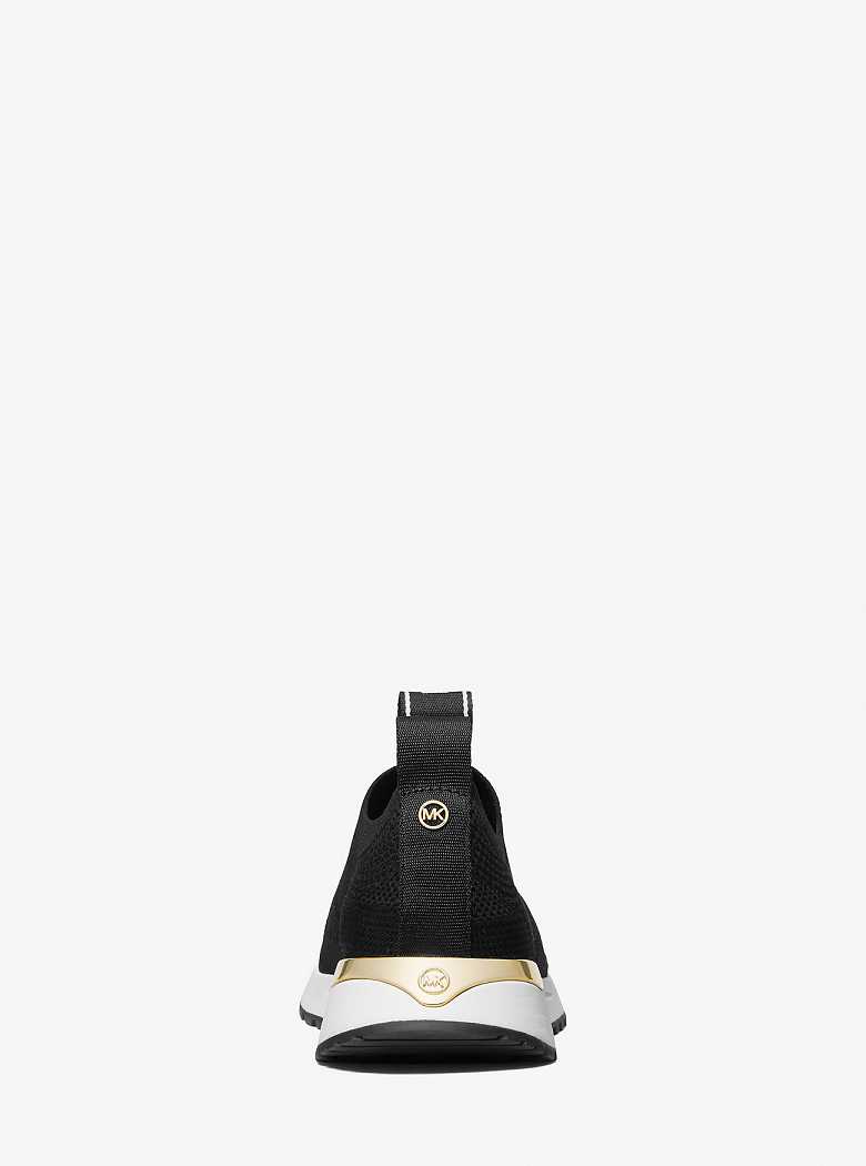 Michaelkors Bodie Logo Tape Mesh Slip-On Pretas | SN-MK27451