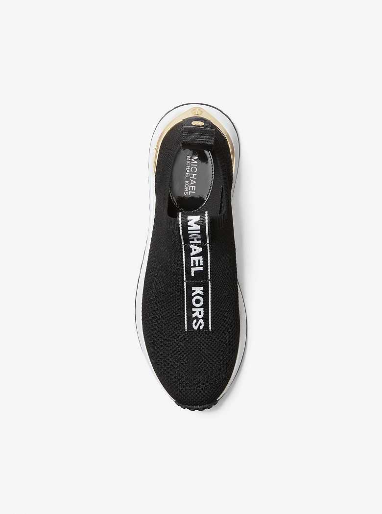 Michaelkors Bodie Logo Tape Mesh Slip-On Pretas | SN-MK27451
