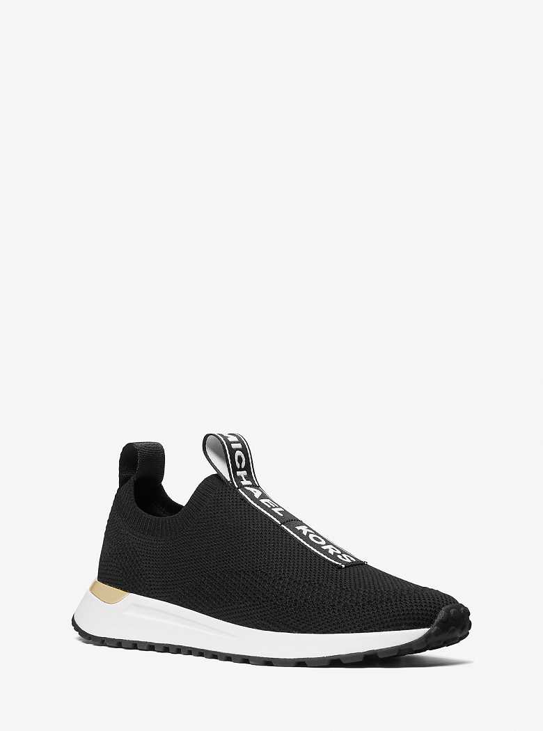Michaelkors Bodie Logo Tape Mesh Slip-On Pretas | SN-MK27451