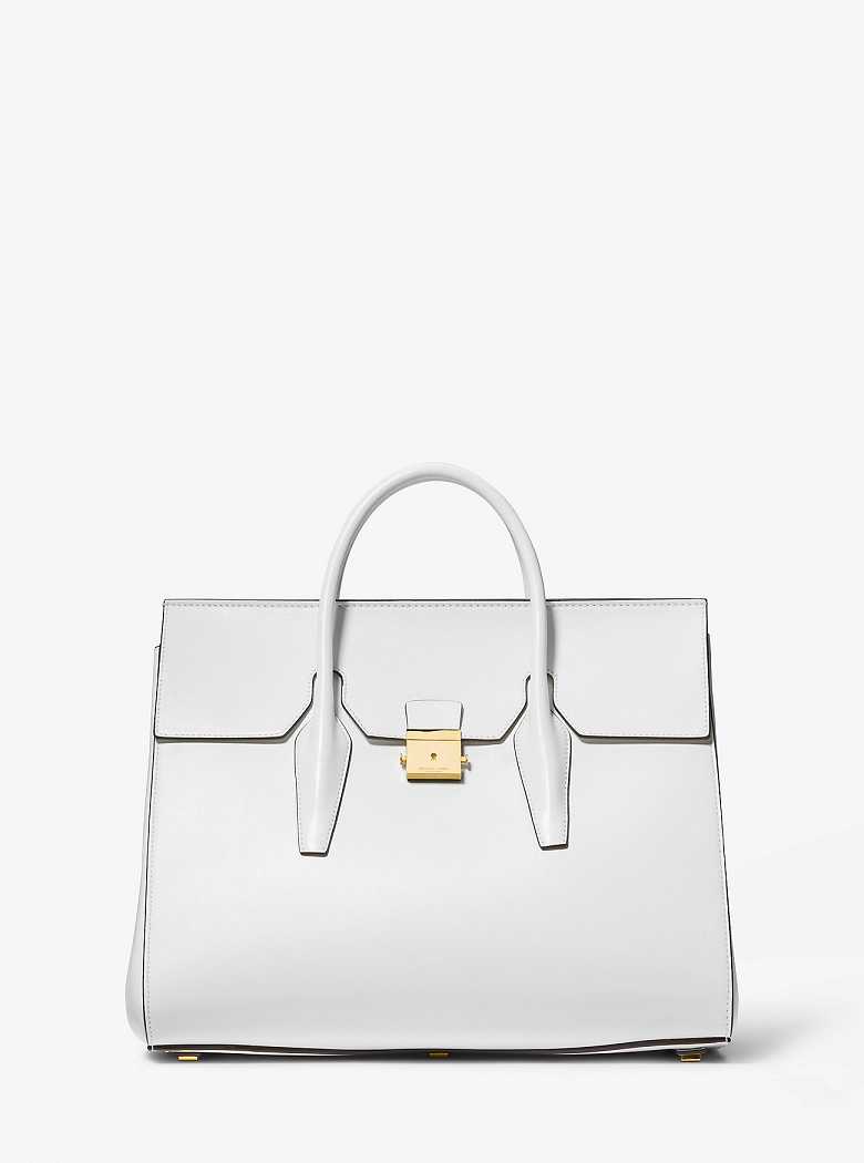 Michaelkors Campbell Large Leather Branco | SN-MK27388