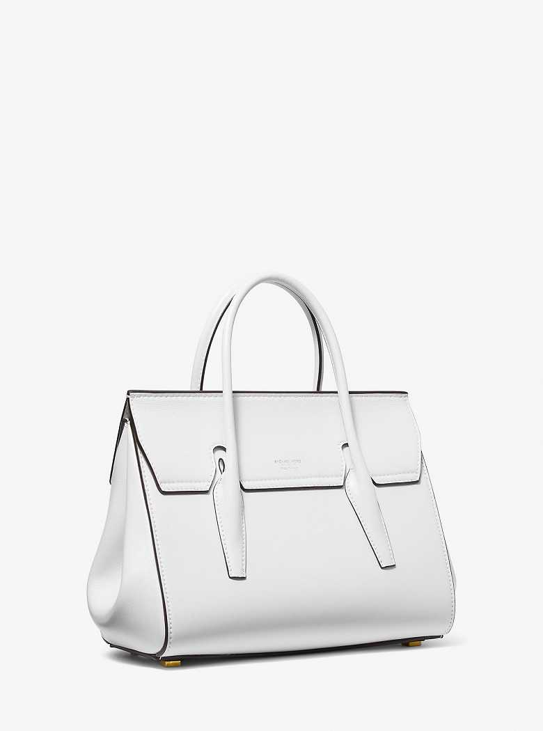 Michaelkors Campbell Medium Leather Branco | SN-MK27372