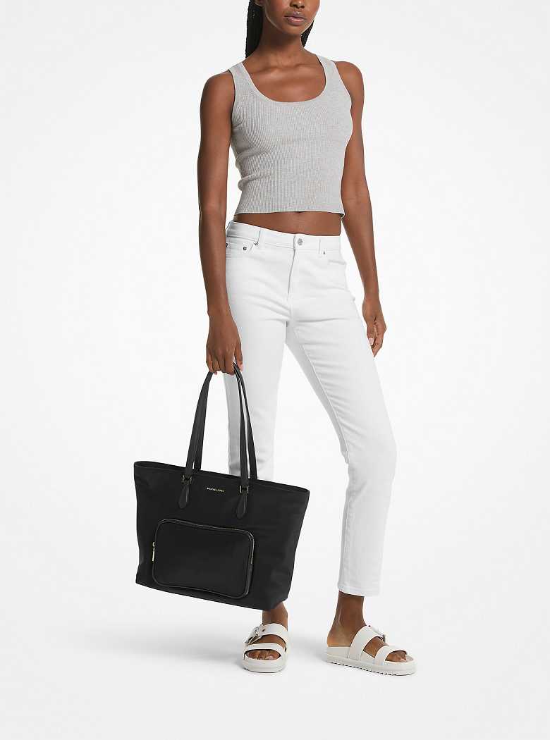 Michaelkors Cara Large Nylon Pretas | SN-MK26880