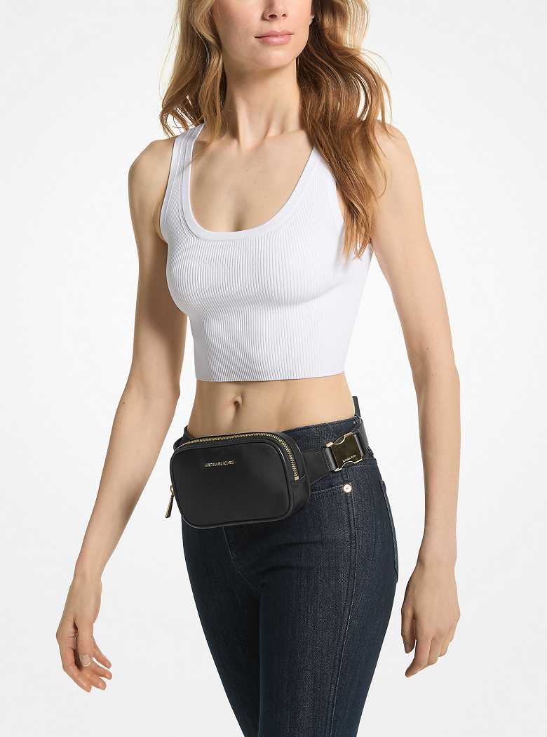 Michaelkors Cara Small Nylon Belt Bag Pretas | SN-MK27212