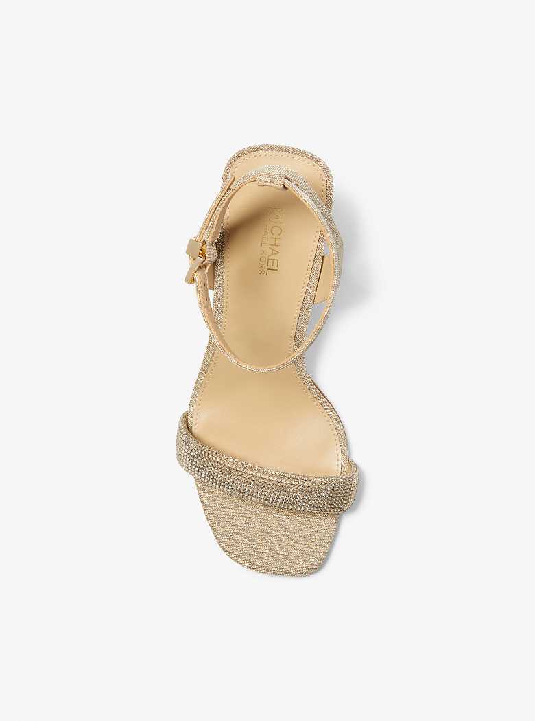 Michaelkors Carrie Embellished Glitter Chain-Mesh Douradas | SN-MK27563
