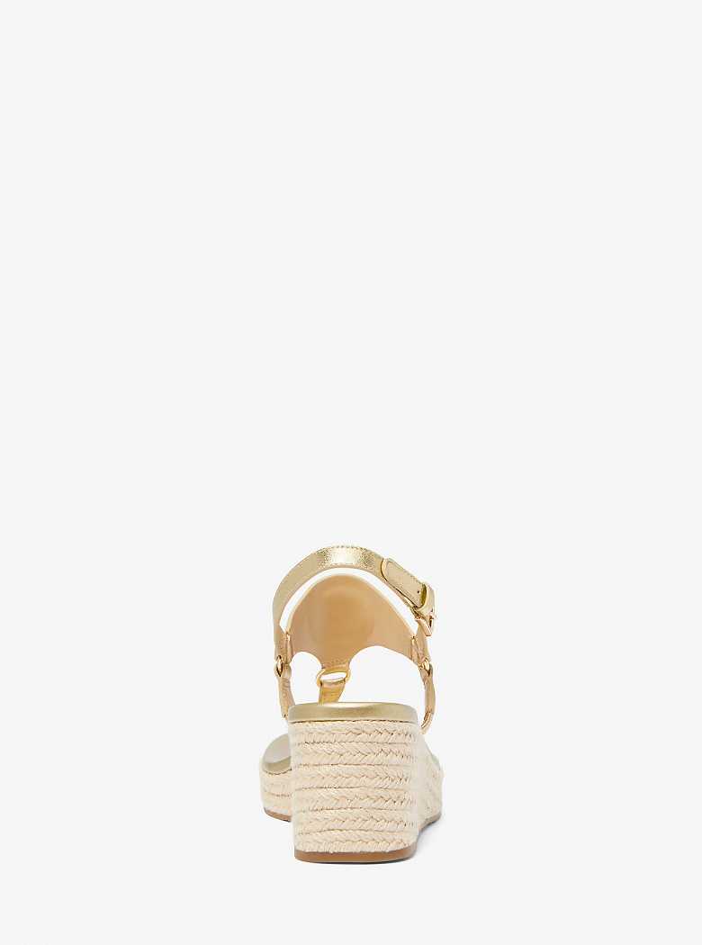 Michaelkors Casey Metallic Leather Douradas | SN-MK27538