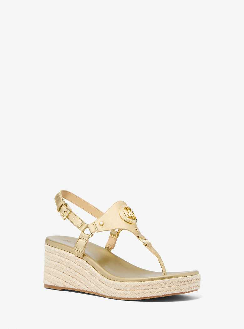 Michaelkors Casey Metallic Leather Douradas | SN-MK27538