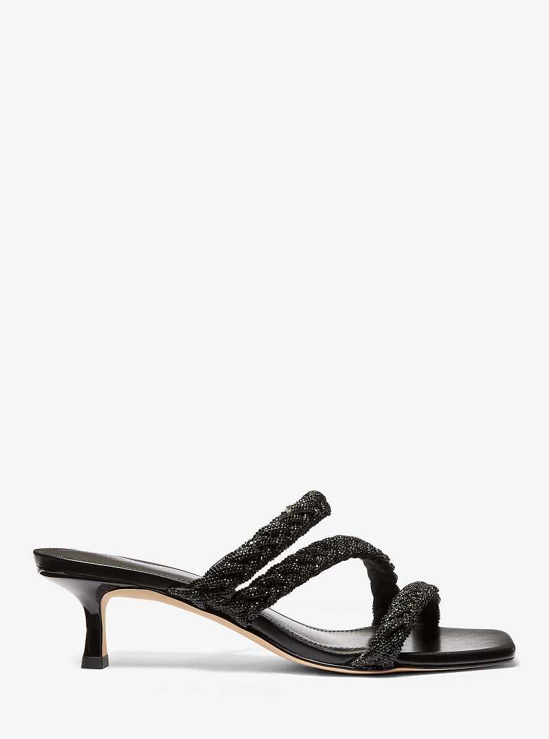 Michaelkors Celia Embellished Kitten Pretas | SN-MK27489