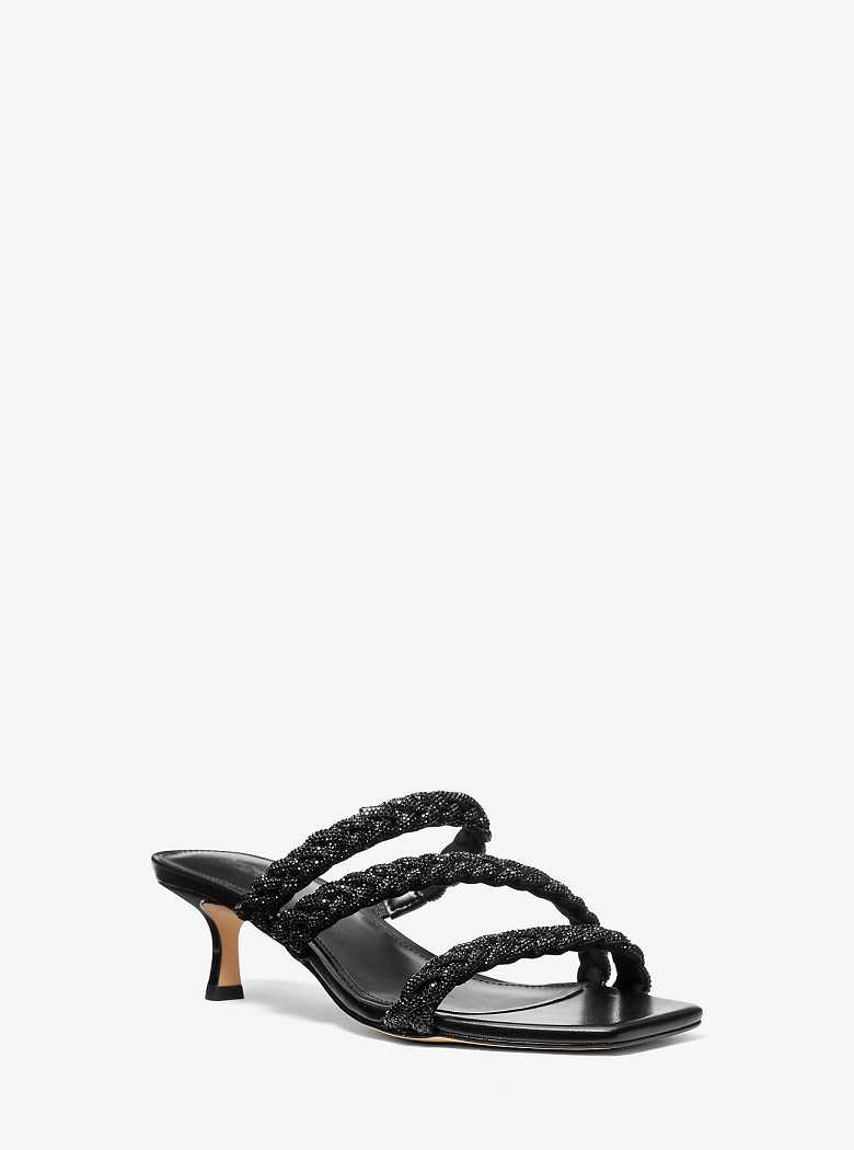 Michaelkors Celia Embellished Kitten Pretas | SN-MK27489
