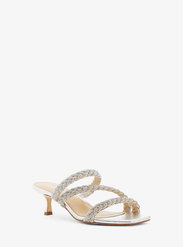Michaelkors Celia Embellished Metallic Kitten Prateadas | SN-MK27488