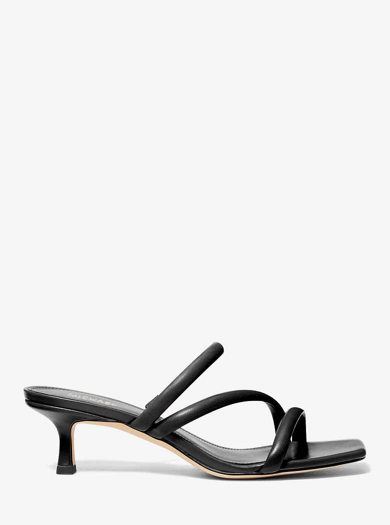 Michaelkors Celia Leather Kitten Pretas | SN-MK27586