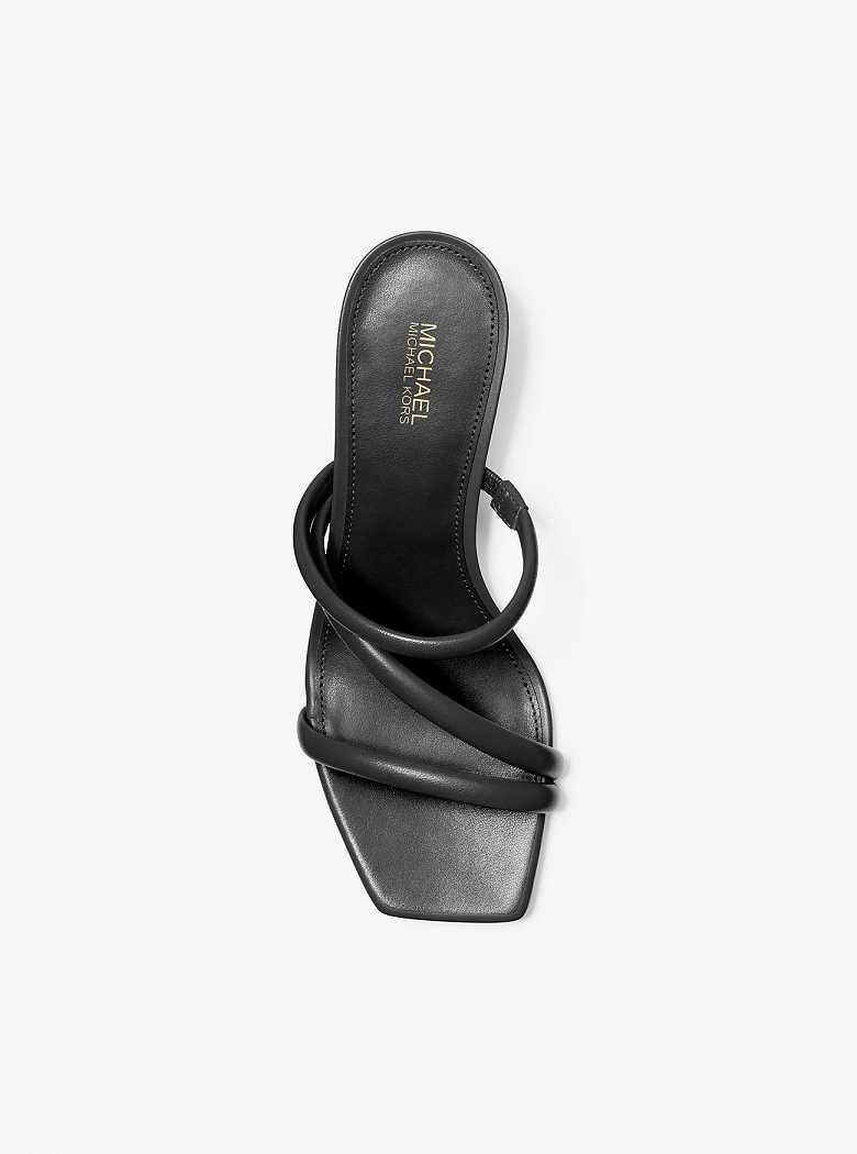 Michaelkors Celia Leather Kitten Pretas | SN-MK27586
