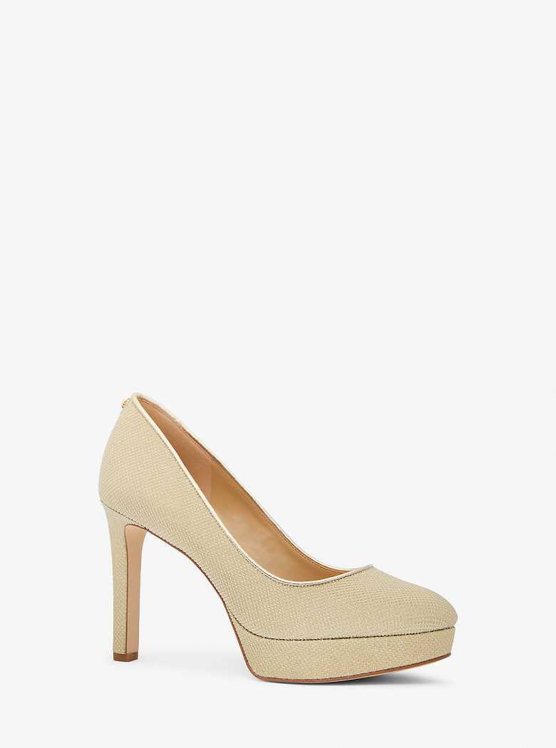 Michaelkors Chantal Glitter Chain-Mesh Platform Douradas | SN-MK27654