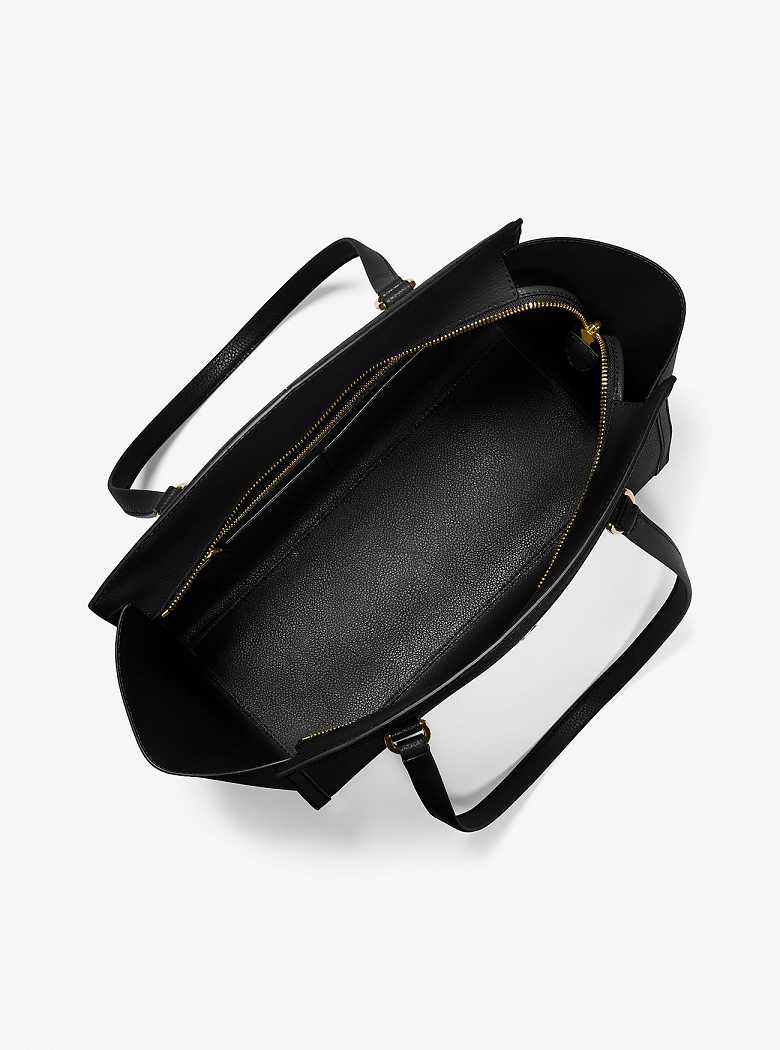 Michaelkors Chantal Large Pebbled Leather Pretas | SN-MK26854