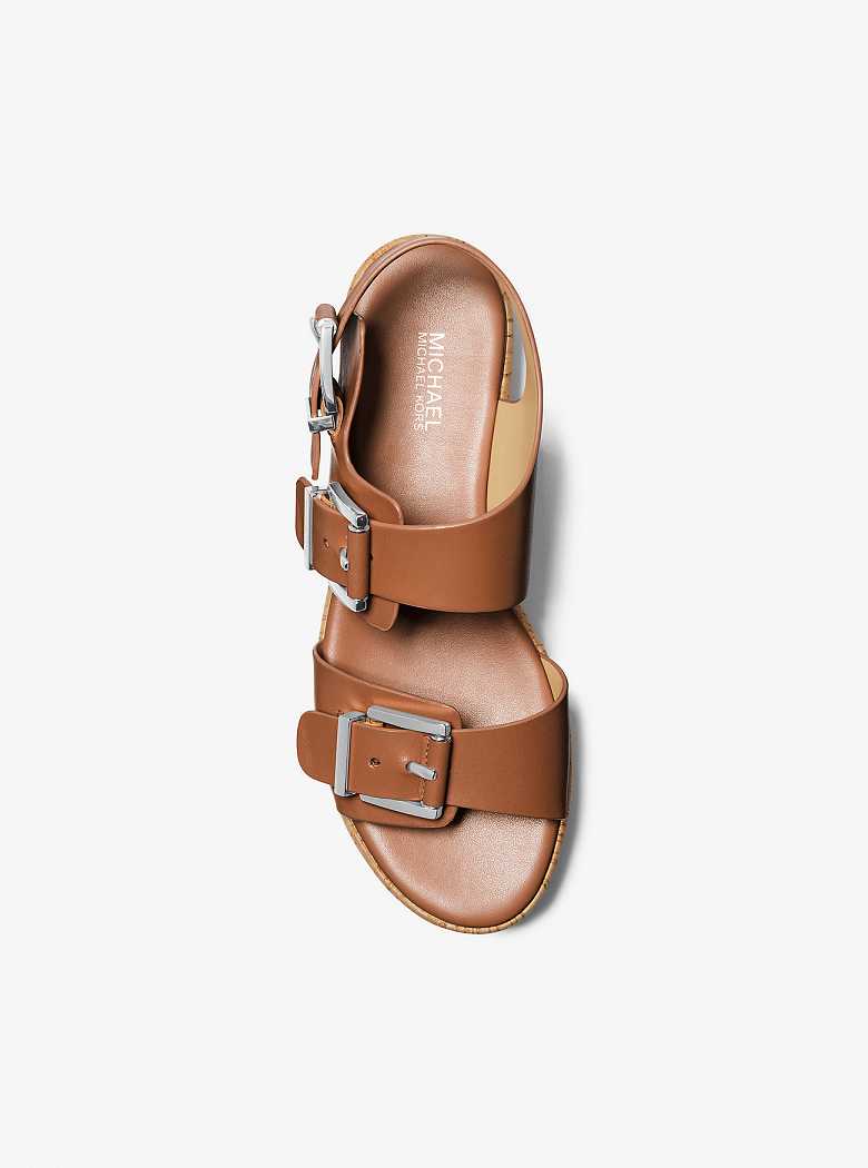 Michaelkors Colby Leather Flatform Marrom | SN-MK27587