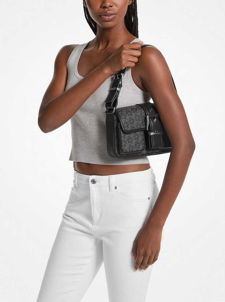 Michaelkors Colby Medium Empire Signature Logo Pretas | SN-MK26968