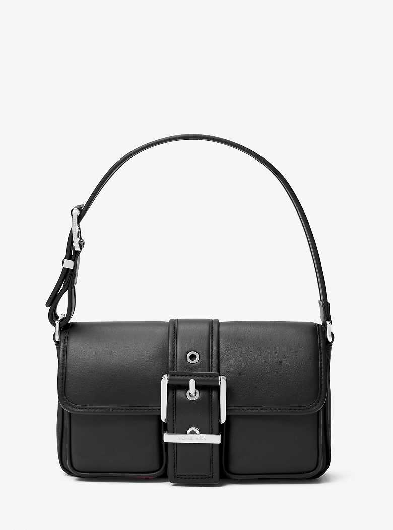 Michaelkors Colby Medium Leather Pretas | SN-MK26954