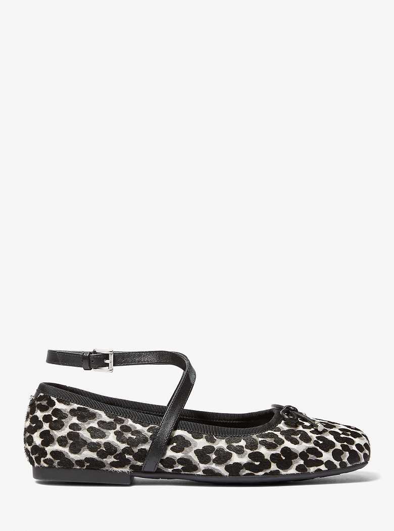 Michaelkors Collette Leopard Print Calf Hair Pretas | SN-MK27659