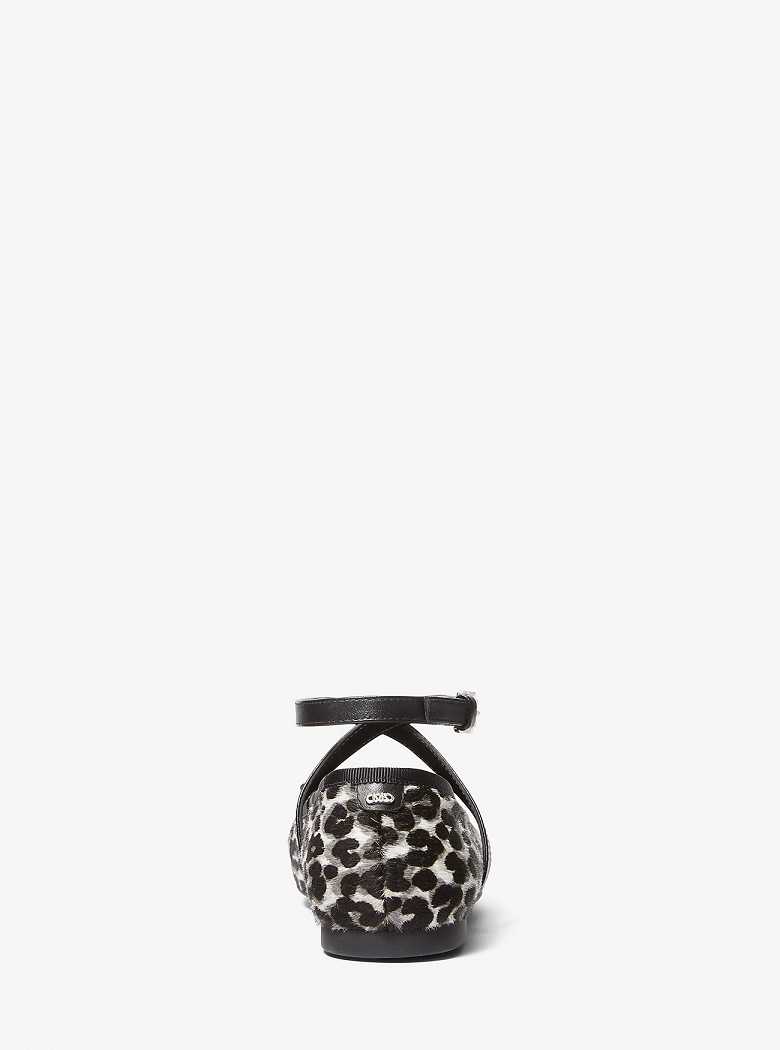 Michaelkors Collette Leopard Print Calf Hair Pretas | SN-MK27659