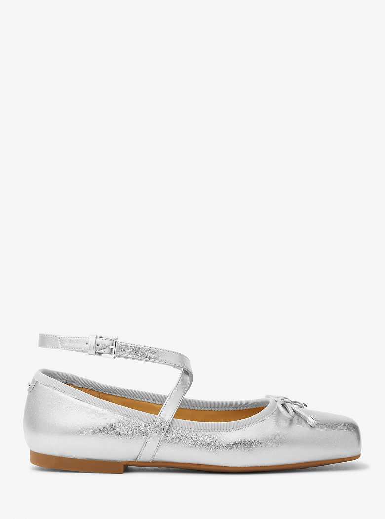 Michaelkors Collette Metallic Leather Prateadas | SN-MK27658