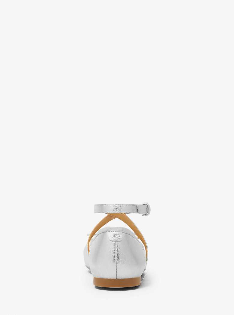 Michaelkors Collette Metallic Leather Prateadas | SN-MK27658