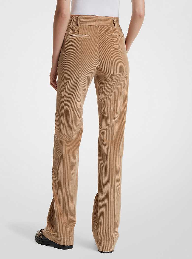 Michaelkors Corduroy Boot-Cut Marrom Escuro | SN-MK26554