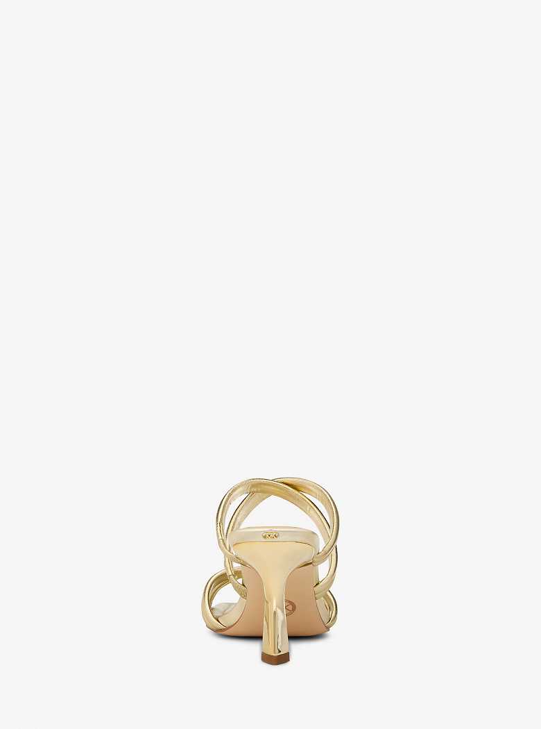 Michaelkors Corrine Metallic Leather Douradas | SN-MK27551