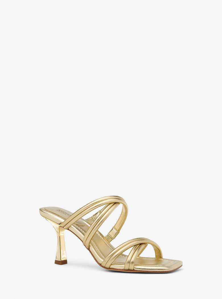 Michaelkors Corrine Metallic Leather Douradas | SN-MK27551