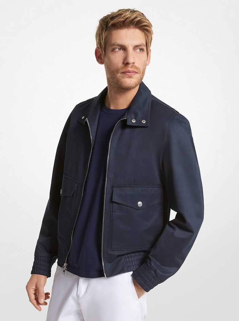 Michaelkors Cotton Blend Blouson Azuis | SN-MK28106