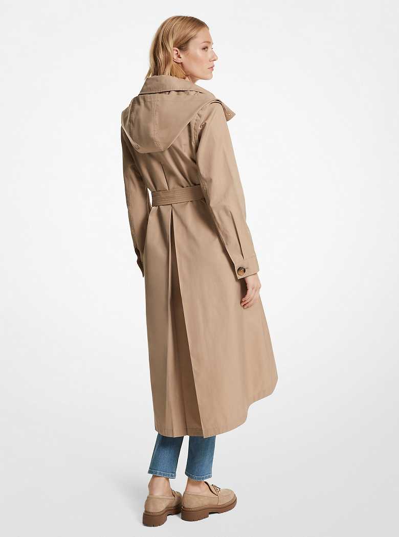 Michaelkors Cotton Blend Trench Caqui | SN-MK26636