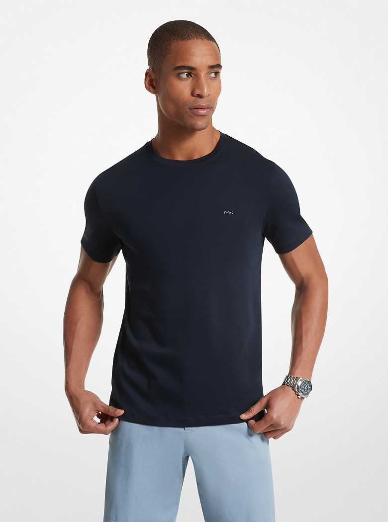 Michaelkors Cotton Crewneck Azuis | SN-MK27933