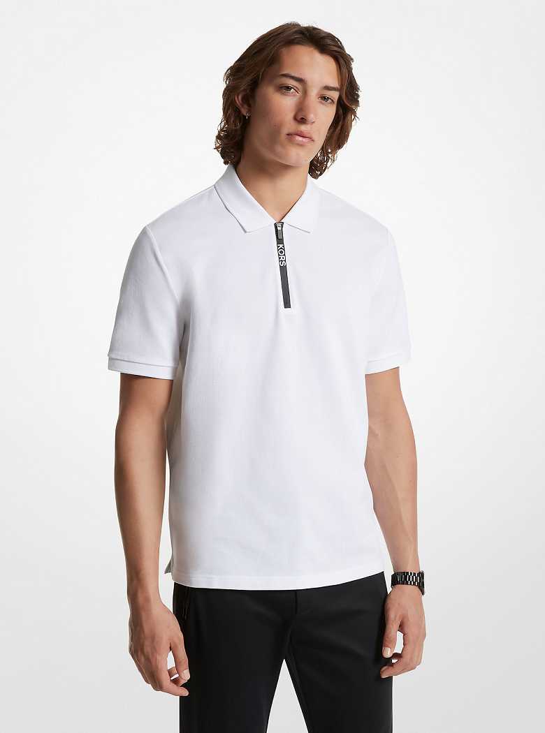 Michaelkors Cotton Half-Zip Branco | SN-MK27932